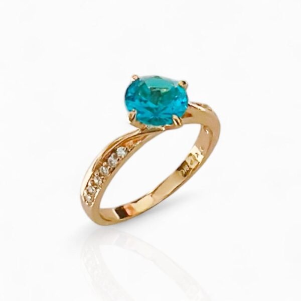 Anillo Topacio Azul