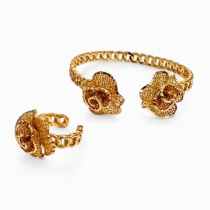 Pulsera Set Rosa Dorada